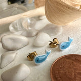 HERMAN Porcelain Whale Earrings