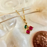 POMONA Tiny Cherry Charm Necklace