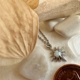 ESTRELLA Starburst Opal Charm Necklace