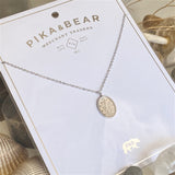 DEMETER Floral Stamped Charm Necklace