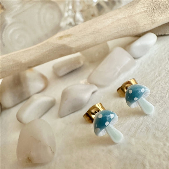 AGARIC Porcelain Mushroom Earrings