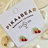 POMONA Porcelain Cherry Earrings