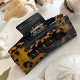 Marlow Marbled Hair Clip in Leopard