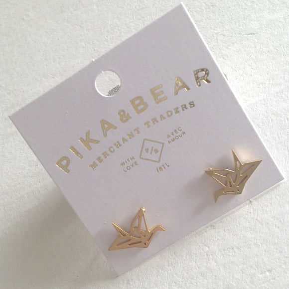 Paper Crane Studs