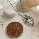 Winslet Rose Leaf Charm Necklace